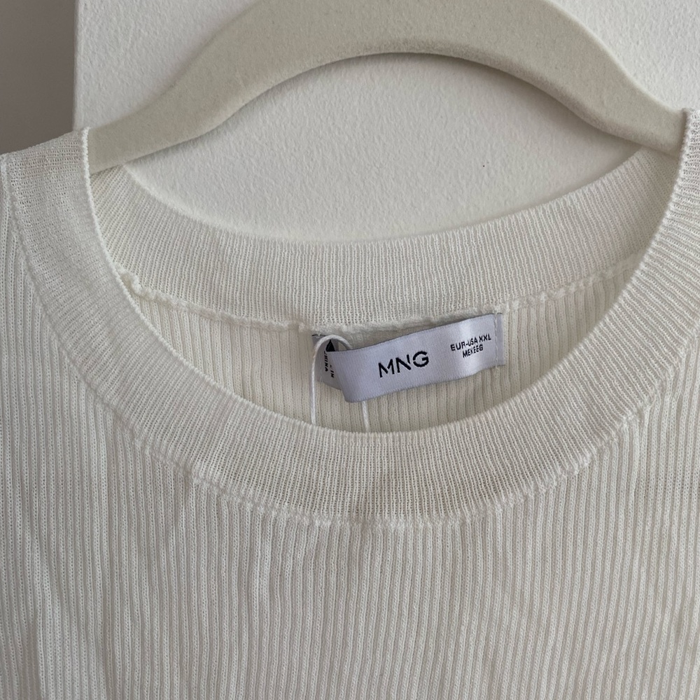Mango White Ribbed Tank - Picture 6 of 8